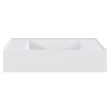 Mia 470mm Matte White Wall Hung Basin with Overflow